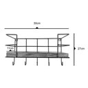 Ver imagem 5 de Prateleira Porta Chaves Cesta Organizadora Pendurar Parede