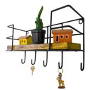 Ver imagem 3 de Prateleira Porta Chaves Cesta Organizadora Pendurar Parede