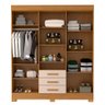 Guarda-roupa Casal 178,80cm 6 Portas 3 Gavetas Capelinha com Espelho 100% Mdf Débora  - 3