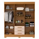 Ver imagem 3 de Guarda-roupa Casal 178,80cm 6 Portas 3 Gavetas Capelinha com Espelho 100% Mdf Débora