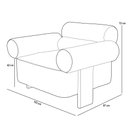 Ver imagem 3 de Poltrona Decorativa Orgânica Sala Living Pés Madeira Orpheu L02 Bouclê Bege - Lyam Decor