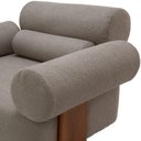 Ver imagem 4 de Poltrona Decorativa Orgânica Sala Living Pés Madeira Orpheu L02 Bouclê Bege - Lyam Decor