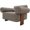 Ver imagem 5 de Poltrona Decorativa Orgânica Sala Living Pés Madeira Orpheu L02 Bouclê Bege - Lyam Decor