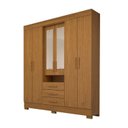Ver imagem 2 de Guarda-roupa Casal 178,80cm 6 Portas 3 Gavetas Capelinha com Espelho 100% Mdf Débora