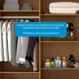Guarda-roupa Casal 178,80cm 6 Portas 3 Gavetas Capelinha com Espelho 100% Mdf Débora - 7 Guarda-roupa Casal 178,80cm 6 Portas 3 Gavetas Capelinha com Espelho 100% Mdf Débora - 7