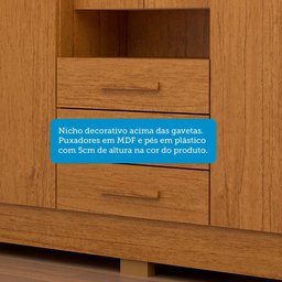 Guarda-roupa Casal 178,80cm 6 Portas 3 Gavetas Capelinha com Espelho 100% Mdf Débora - 8 Guarda-roupa Casal 178,80cm 6 Portas 3 Gavetas Capelinha com Espelho 100% Mdf Débora - 8