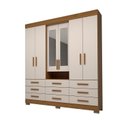 Ver imagem 2 de Guarda-roupa Casal 178,80cm 6 Portas 9 Gavetas Capelinha com Espelho 100% Mdf Débora