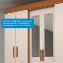 Ver imagem 7 de Guarda-Roupa Casal 6 Portas 9 Gavetas Capelinha com Espelho 100% MDF 179cm Nerina Espresso Móveis Off White/Cinamomo