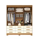 Ver imagem 3 de Guarda-roupa Casal 178,80cm 6 Portas 9 Gavetas Capelinha com Espelho 100% Mdf Débora