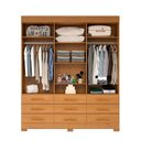 Ver imagem 4 de Guarda-Roupa Casal 6 Portas 9 Gavetas Capelinha com Espelho 100% MDF 179cm Nerina Espresso Móveis Marrom/Cinamomo