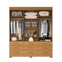 Ver imagem 3 de Guarda-roupa Casal 178,80cm 6 Portas 9 Gavetas Capelinha com Espelho 100% Mdf Débora