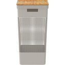 Ver imagem 4 de Cesto de Roupas Grid com Tampa de Bambu 49l Bege - ou