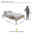 Ver imagem 3 de Cama Casal 148,5cm Turca Slim em Madeira Maciça