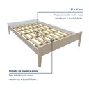 Ver imagem 5 de Cama Casal 140,5cm Turca Slim em Madeira Maciça