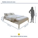 Ver imagem 3 de Cama Queen 168,5cm Turca Slim em Madeira Maciça