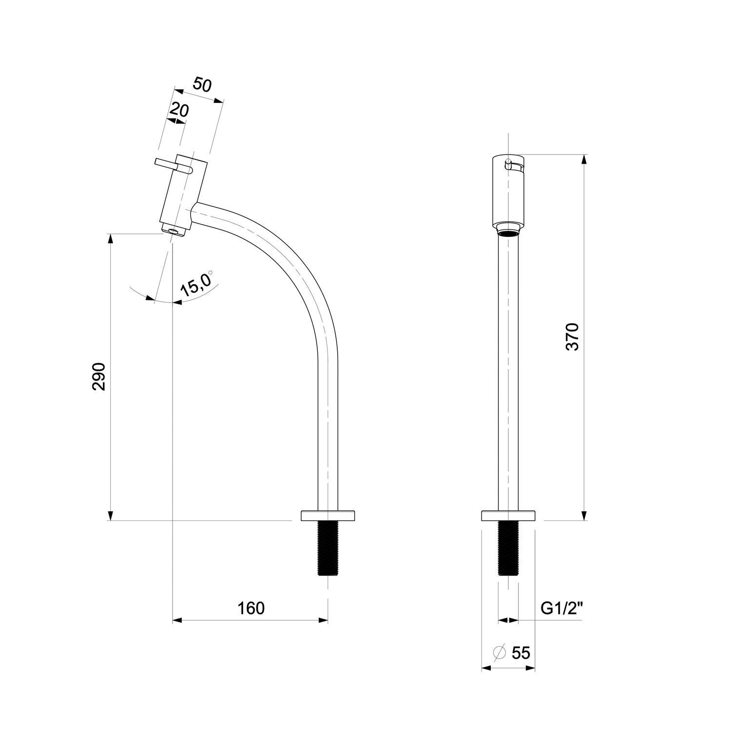 Torneira para Lavatório de Mesa Bica Alta Basic Celite - 2