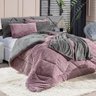 Kit Coberdrom Canelado Dupla Face Denver King 03pçs - Manta Microfibra Canelada Rosê - 1