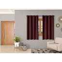 Ver imagem 2 de Cortina Isa Varão Tecido Oxford 2,80m x 1,60m p/ Janela Sala Quarto - Tabaco