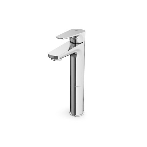 Torneira para Lavatório de Mesa de Bica Alta Roca Atlas Cinza/Cromado