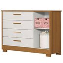 Ver mais imagens de Quarto de Bebê Zaki e Berço Americano Evolution 4 em 1 Branco Acetinado Savana com Colchão