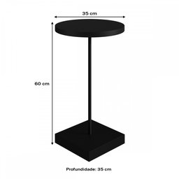 Mesa Lateral Geométrica 35cm 27860 Artesano - Nero/preto - 3