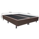 Ver imagem 4 de Base Box para Cama Casal Queen 158x198cm Bipartido Liz S05 Sintético Marrom - Mpozenato