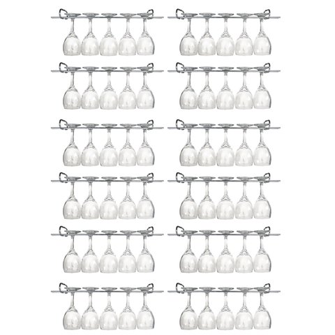 12 Suportes Organizador De Armário Porta Taças Cromado 35cm
