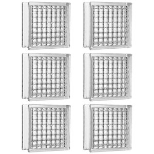 Kit 6 Tijolos Bloco de Vidro Crystal 19x19x8 Tradestar