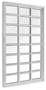 Ver imagem 2 de Porta de Correr Alumínio Branco Travessa 03 Folhas Maxx - 210x120 - Direita