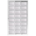Ver imagem 1 de Porta de Correr Alumínio Branco Travessa 03 Folhas Maxx - 210x120 - Direita