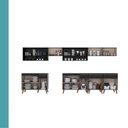 Ver imagem 6 de Cozinha Completa Atlanta 17 Portas 4 Gavetas MDF 390cm Preto Touch Carraro