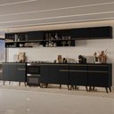 Ver imagem 1 de Cozinha Completa Atlanta 17 Portas 4 Gavetas MDF 390cm Preto Touch Carraro