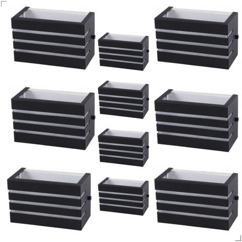 Kit com 10 Arandelas Frisada de 15cm:preto