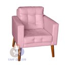 Ver imagem 5 de Sofá/poltrona/cadeira Decorativa Glamour Dubai com Pés em Madeira Rosê