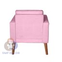 Ver imagem 3 de Sofá/poltrona/cadeira Decorativa Glamour Dubai com Pés em Madeira Rosê