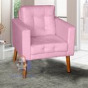 Ver imagem 1 de Sofá/poltrona/cadeira Decorativa Glamour Dubai com Pés em Madeira Rosê