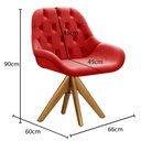 Ver imagem 3 de Poltrona Giratória de Madeira Cadeira Decorativa Sala, Escritório, Recepção Lua