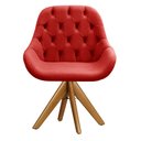 Ver imagem 4 de Poltrona Giratória de Madeira Cadeira Decorativa Sala, Escritório, Recepção Lua