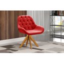 Ver imagem 1 de Poltrona Giratória de Madeira Cadeira Decorativa Sala, Escritório, Recepção Lua