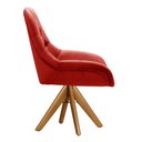 Ver imagem 5 de Poltrona Giratória de Madeira Cadeira Decorativa Sala, Escritório, Recepção Lua Vermelho