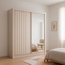 Ver imagem 1 de Guarda Roupa Ripado 2 Portas 4 Gav com Espelho Urban Solare