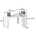 Ver imagem 4 de Escrivaninha Penteadeira Camarim de Canto com Espelho Jade Branco Fosco Liso - Mabe Magazine