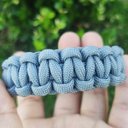 Ver imagem 5 de Pulseira Paracord 550lb Bracelete Tático 2,5m Corda de Sobrevivência Cinza