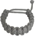 Ver imagem 1 de Pulseira Paracord 550lb Bracelete Tático 2,5m Corda de Sobrevivência Cinza