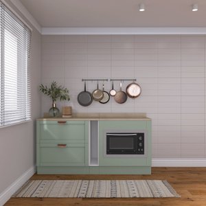 Cozinha Modulada 3 Peças 3 Balcões com Tampo Arizona Cabecasa Madeiramadeira