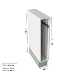 Cozinha Modulada 3 Peças 3 Balcões sem Tampo Arizona Cabecasa Madeiramadeira - 8