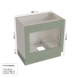 Cozinha Modulada 3 Peças 3 Balcões sem Tampo Arizona Cabecasa Madeiramadeira - 9