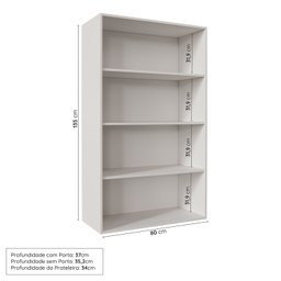 Cozinha Modulada 8 Peças 5 Balcões 2 Aéreos 1 Aéreo Alto com Tampo Arizona Cabecasa Madeiramadeira - 12