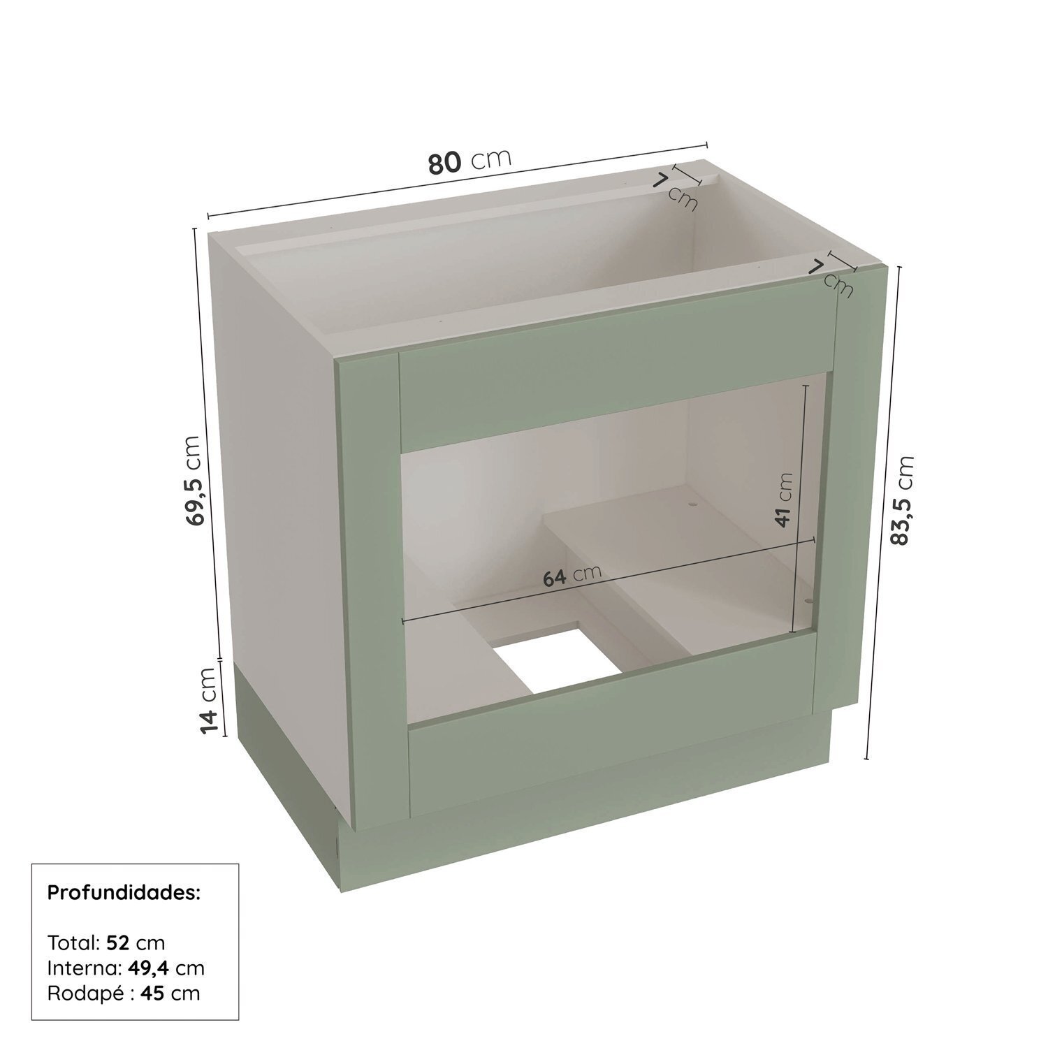 Cozinha Modulada 8 Peças 5 Balcões 2 Aéreos 1 Aéreo Alto sem Tampo Arizona Cabecasa Madeiramadeira - 7