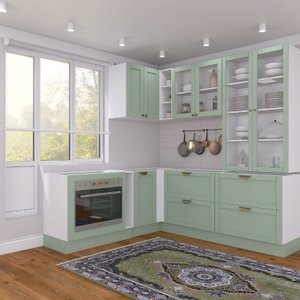 Cozinha Modulada 8 Peças 5 Balcões 2 Aéreos 1 Aéreo Alto sem Tampo Arizona Cabecasa Madeiramadeira